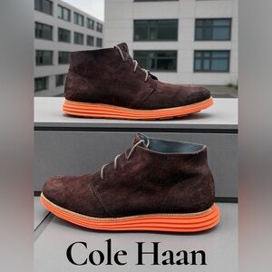 Cole Haan LunarGrand Suede Chukka Boots Men’s 11 Dark Brown Woodbury EUC!
